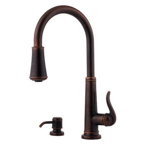 Ashfield Pullout Spray Professional Kitchen Faucet with Soap Dispenser